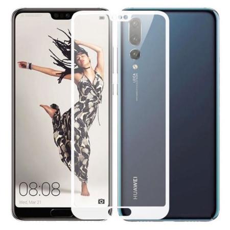 Dokonale sedící tvrzené sklo na Huawei P20 - 5D Full Glue Hybrid - bílá