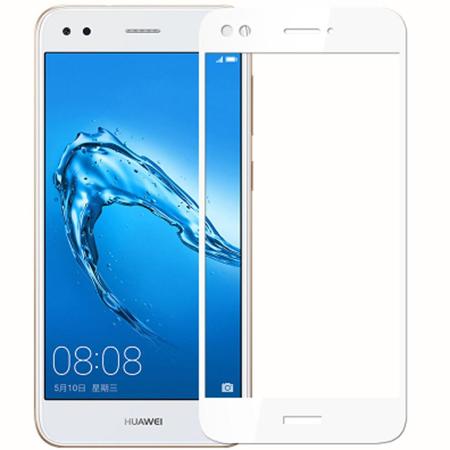 Dokonale sedící tvrzené sklo na Huawei Y6 2017 - 5D Full Glue Hybrid - bílá