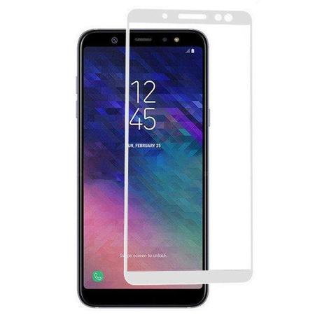 Dokonale sedící tvrzené sklo na Samsung Galaxy A6 Plus 2018 - 5D Full Glue Hybrid - bílé