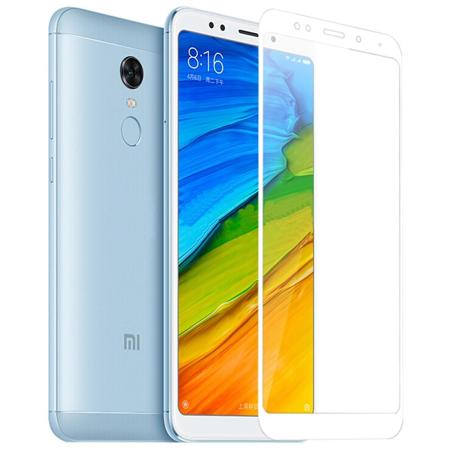 Dokonale sedící tvrzené sklo na Xiaomi Redmi 5 Plus - 5D Full Glue Hybrid - bílé