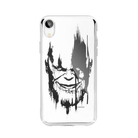 Kryt MARVEL pro iPhone XR - Thanos Chrome Silver