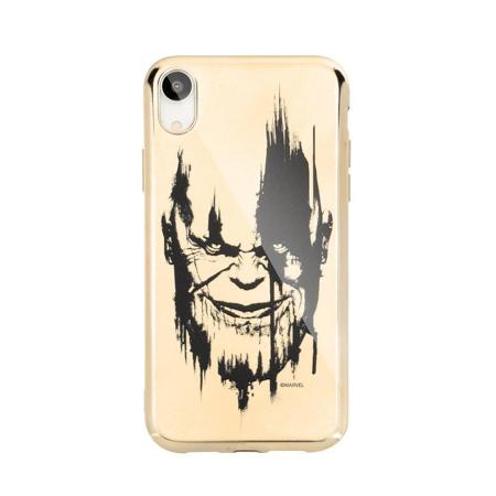 Kryt MARVEL pro iPhone XS Max - Thanos Chrome Gold