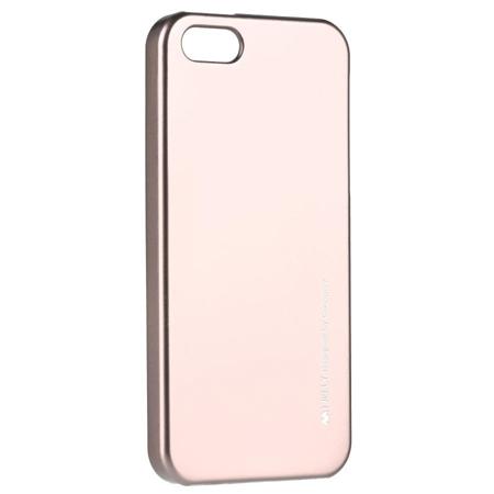 Kryt na iPhone 5/ 5S/ SE - Jelly Case Mercury - růžově zlatý