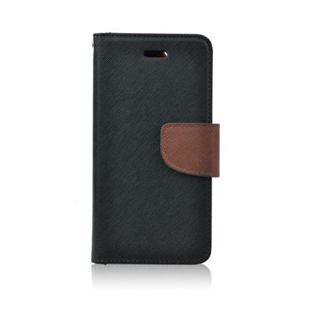 Pouzdro na Motorola G5s - Fancy Book - černé/ hnědé