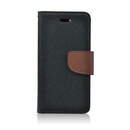 Pouzdro na Samsung Galaxy S5 (G900) - Fancy Book - Černé/hnědé