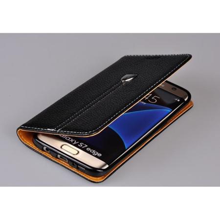 Pouzdro na Samsung Galaxy S7 Edge - Černá barva - Wallet flip