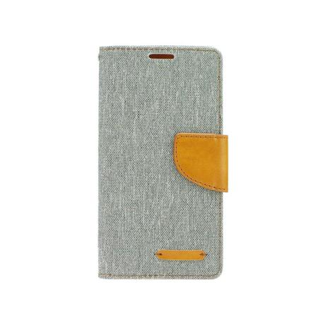 Pouzdro na Samsung Galaxy Xcover 3 - Canvas Book - šedé/ hnědé