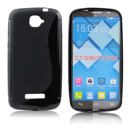 Silikonový kryt na Alcatel One Touch C7 - Lux - Černý
